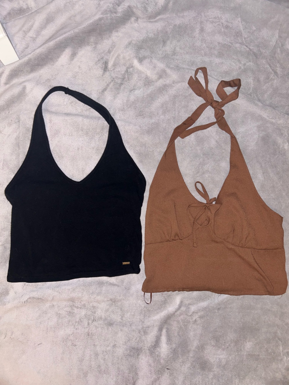 Hollister Black & Brown Halter Tank Top bundle, medium!